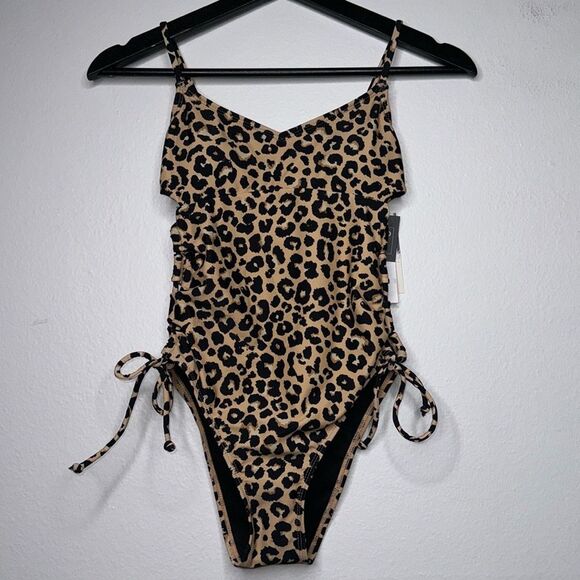 SALT & COVE Juniors Lace-Up-Sides One-Piece Swimsuit Size XS - Picture 7 of 13